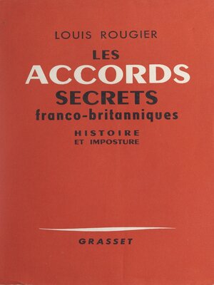 cover image of Les accords secrets franco-britanniques de l'automne 1940